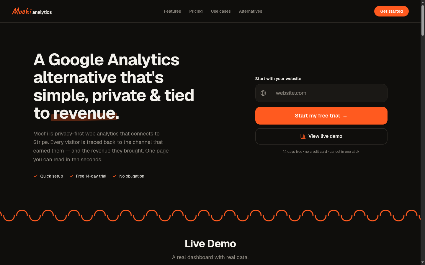 mochianalytics.com homepage